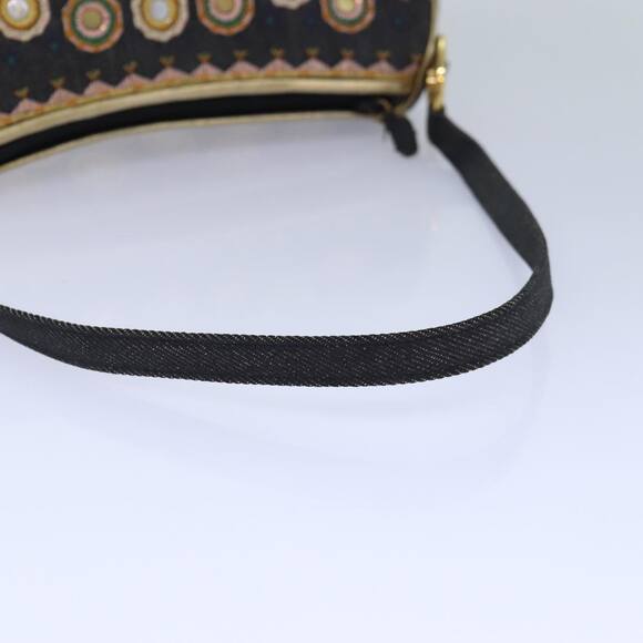 DIOR Hand Bag Canvas Blue Gold - Picture 7 of 13